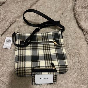 Coach Rowan Crossbody with skinny ID case bundle. NWT